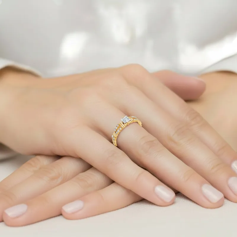 LAB diamantov&yacute; z&aacute;snubn&yacute; prsteň s diamantom princess