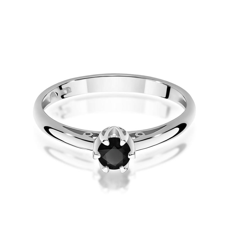 LAB diamantový zásnubný prsteň Miralyn čierny diamant