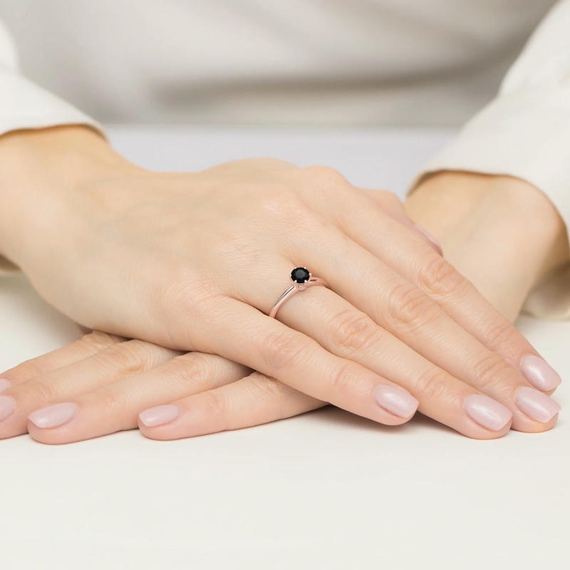 Diamantový prsteň Azaleia s čiernym diamantom