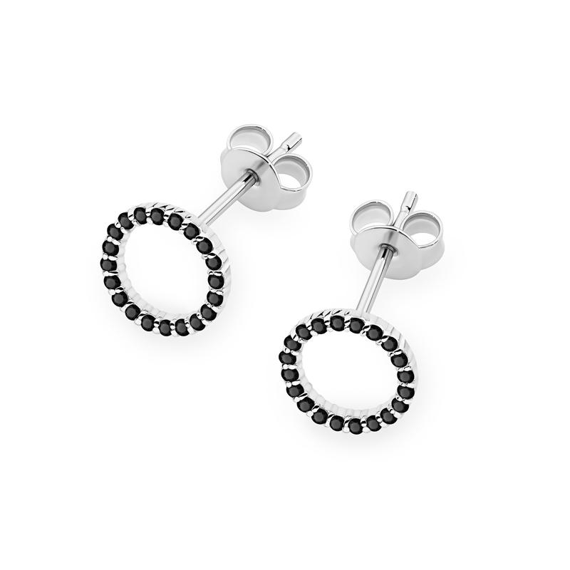 Diamantové náušnice Black Midnight s čiernymi diamantami