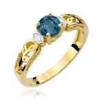 Diamantový prsteň Faryn s topásom London Blue