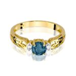 Diamantový prsteň Faryn s topásom London Blue