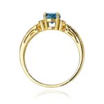 Diamantový prsteň Faryn s topásom London Blue