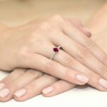 Diamantový prsteň Fidelia s rhodolitom