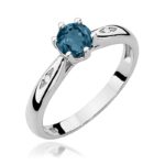 Diamantový prsteň Devina s topásom London Blue
