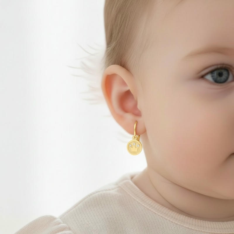 Náušnice pre novorodeniatko princeznino kráľovstvo